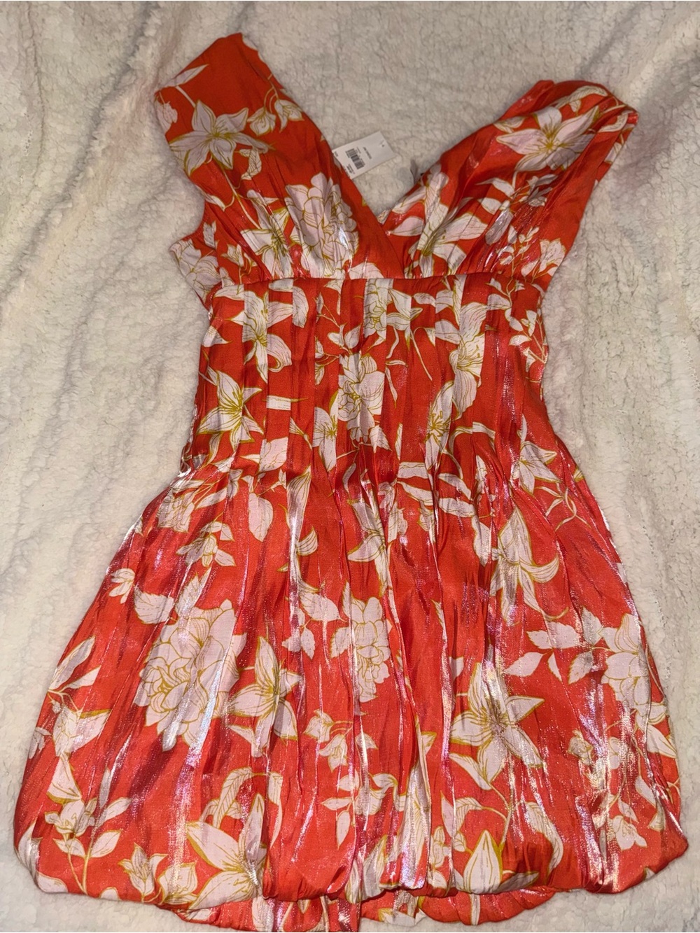 Cato Bright Orange Floral Mini Dress